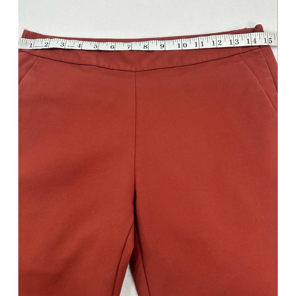 Giordano Ladies Rust Orange Cropped Straight Leg Trousers Size 25 - Picture 10 of 12